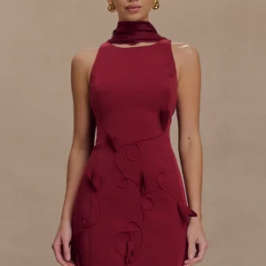 meshki Skyler Suiting Embroidered Mini Dress