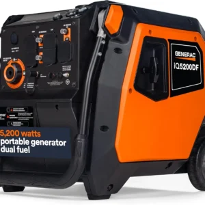 Generac iQ5200 DF 3900 Watt Electric Start Dual Fuel Inverter Generators.