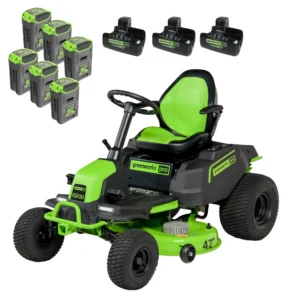 Greenworks 60V 42″ Cordless Battery CrossoverT Riding Lawn Mowers.