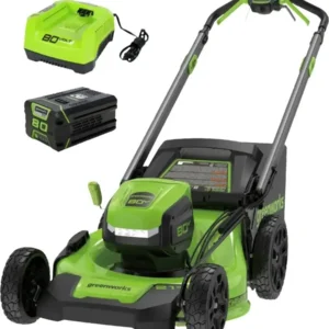 Greenworks 80V 21-Inch Self-Propelled Lawn Mowers.
