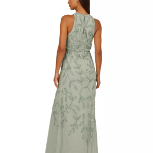 Adrianna Papell Women’s Beaded Sleeveless Long Dress