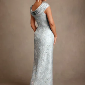 Azazie A-Line/Princess Off the Shoulder Floor-Length Floral Jacquard Mother of the Bride or Groom Dresses