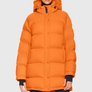 Orolay Women’s Aurora Midi Lightweight Jacket with Detachable Hood