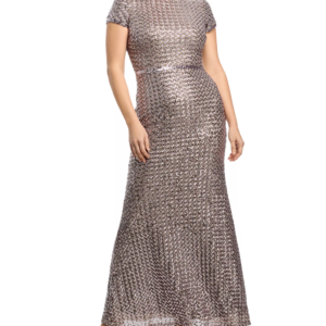 Aqua Women’s Belted Sequin Gown