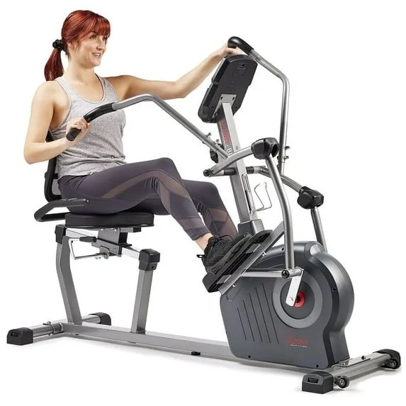 Sunny Health & Fitness Comfy Recumbent Cross Trainer Recumbent Elliptical Bikes. - Image 2