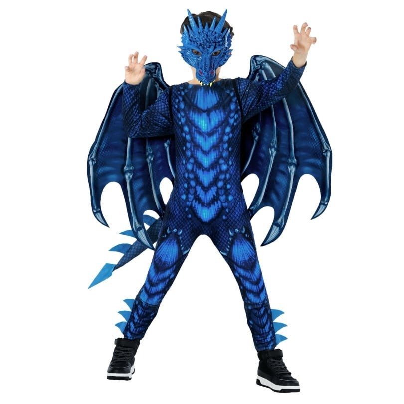 Blue Dragon Jumpsuit Costume for Children