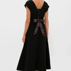 Tuckernuck Black Corset Solen Midi Dress