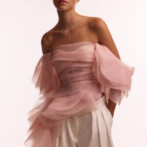 Milla Women’s Dreamy off-shoulder blouse with meringue flounces