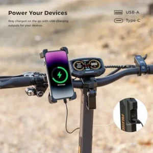 Ausom L2 Max 2000W Dual Motor Electric Scooter for Adults, 56 Miles Max Range Folding Off Road E Scooter, 31 Mph Top Speed,48V 20.8Ah Batterys, E-ABS and Dual Disc Brakes, All-Round Lightings System