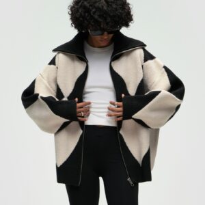 WRSTBHVR YAMAN KNIT JACKET in schwarz in Größe