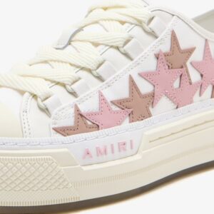 AMIRI White & Pink Stars Court Low Sneakers