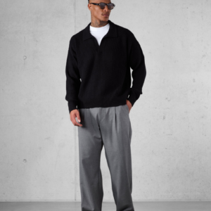 Grey Wide Tailored Pants