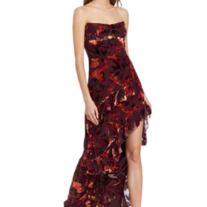 Amanda Uprichard Magnolia Maxi Dress in Burgundy