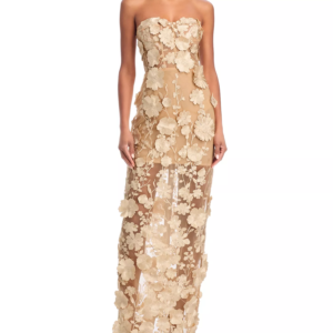 Aqua Women’s Long 3d Floral Gown