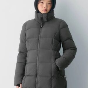 The Super Puff Women’s The Supersnug Puff Long Jacket in Coal Grey | 2XS